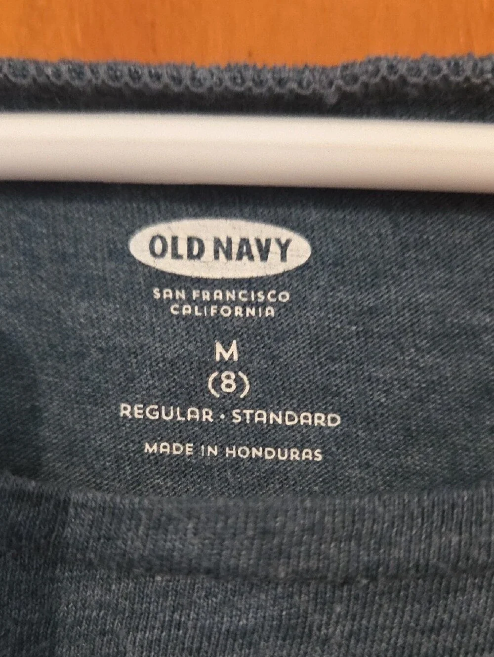 Old Navy Blue Long-Sleeve Heart Graphic Tee